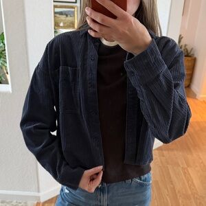 Madewell Dark Blue Corduroy Utility Jacket